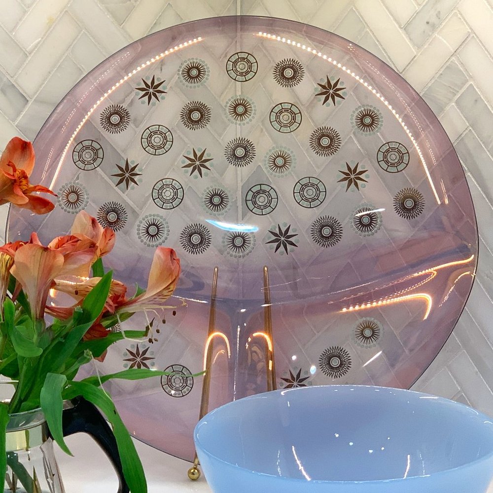 -Spectacular MCM Dorothy Thorpe Glama Atomic Starburst Platter -MCM Space Luxe - Picture 7 of 15